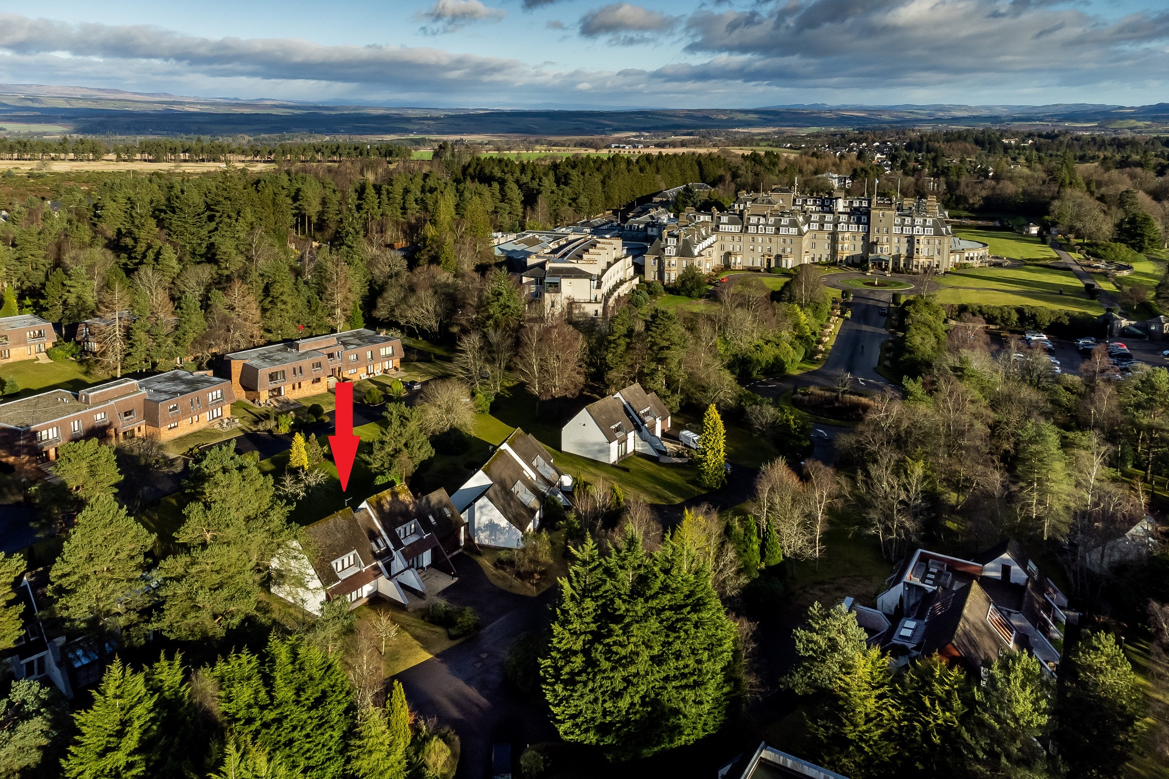 Arial Drone shot of Gleneagles 